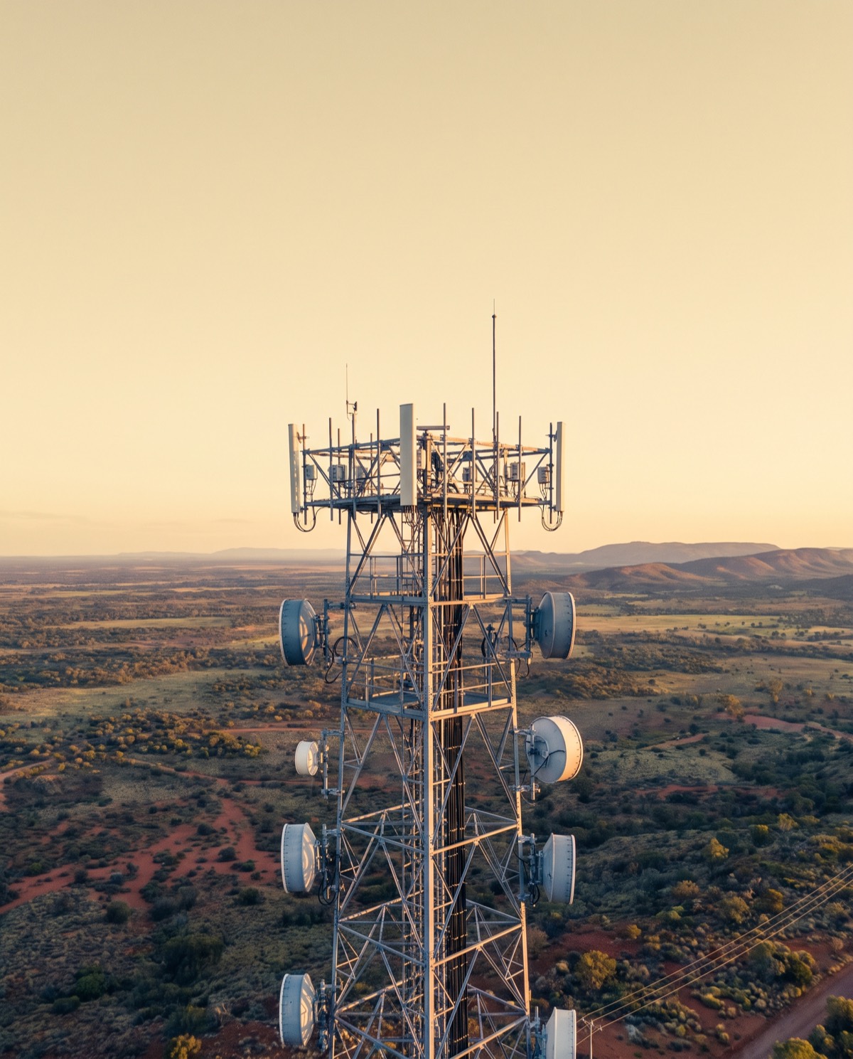 Drone Telecommunications Tower Inspections — aerial capture example